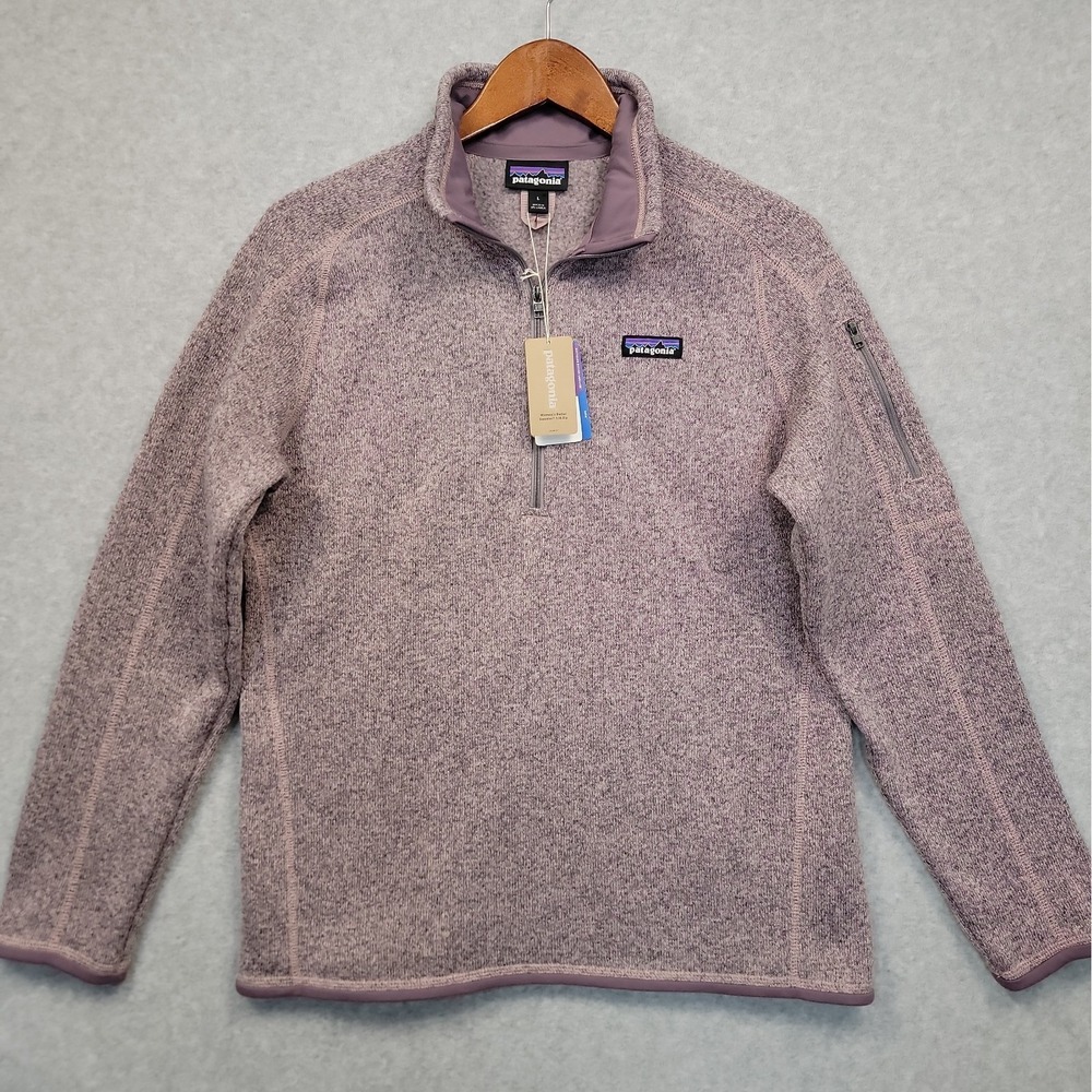 NEW Patagonia Better Sweater Quarter-Zip Pullover Women's Size L Hazy Purple